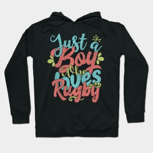 Just A Boy Who Loves Rugby Gift product Hoodie